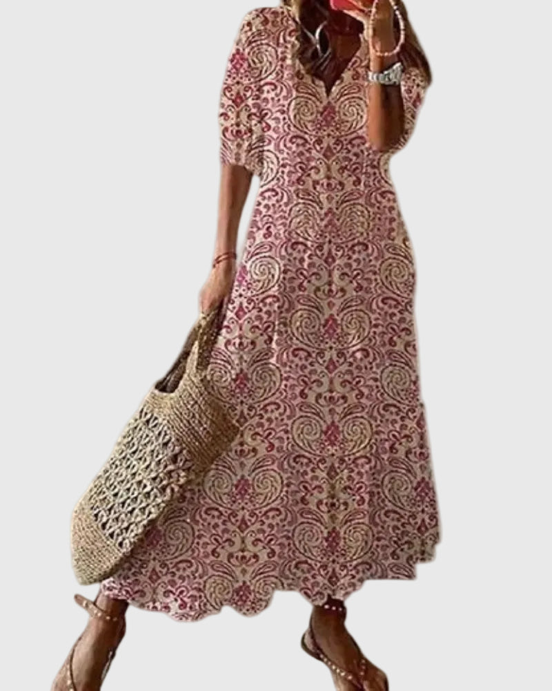 Amalia™ - Boho Vintage Summer Maxi Dress