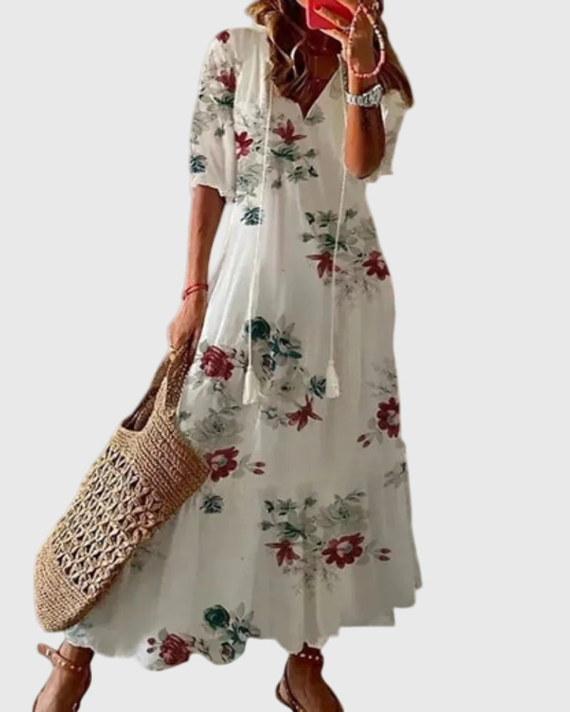 Amalia™ - Boho Vintage Summer Maxi Dress