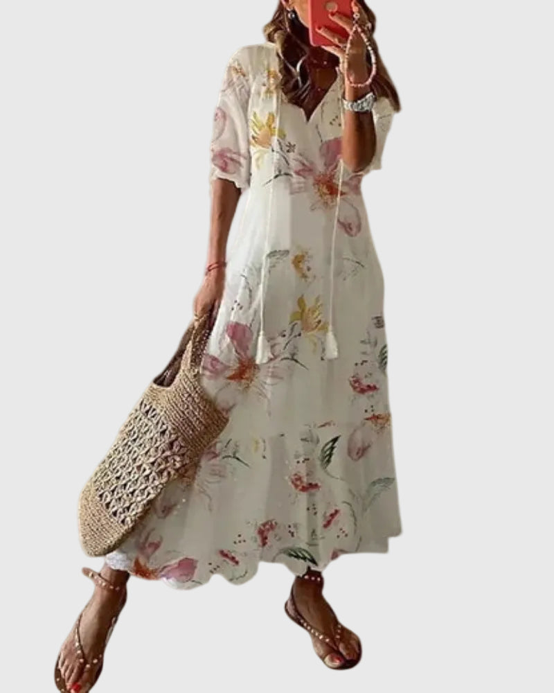 Amalia™ - Boho Vintage Summer Maxi Dress