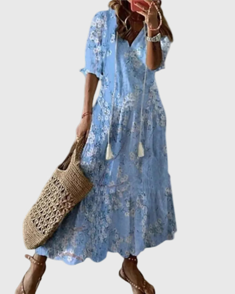 Amalia™ - Boho Vintage Summer Maxi Dress