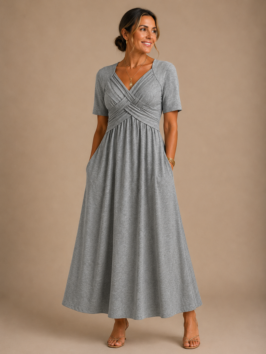 Angeli™ - Elegant Midi Dress