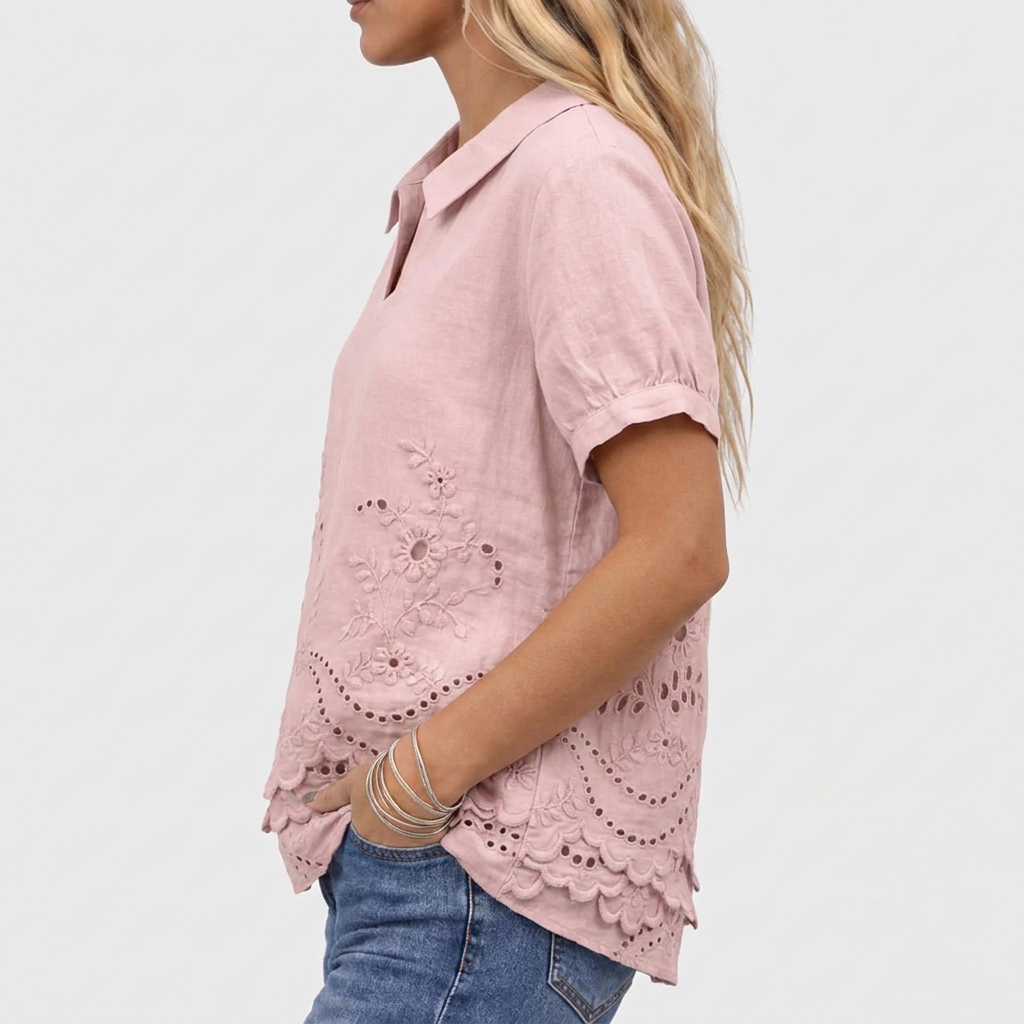 Bea™ - Floral Collared Top