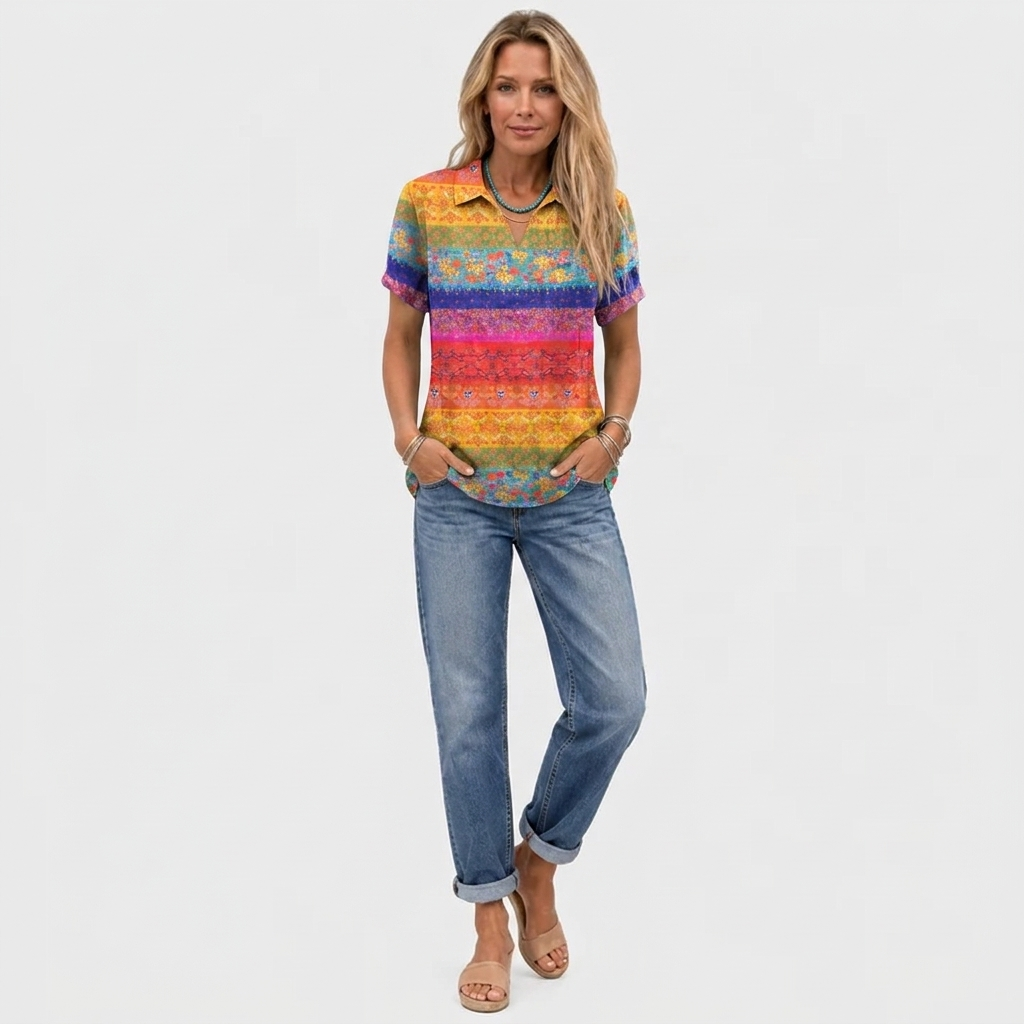 Nia™ - Floral Collared Top