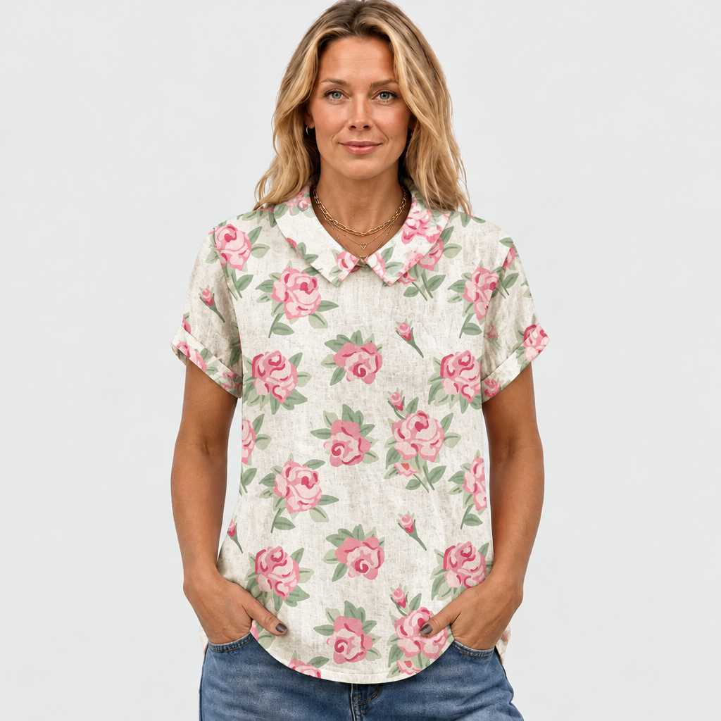 Lily™ - Rose Collared Top