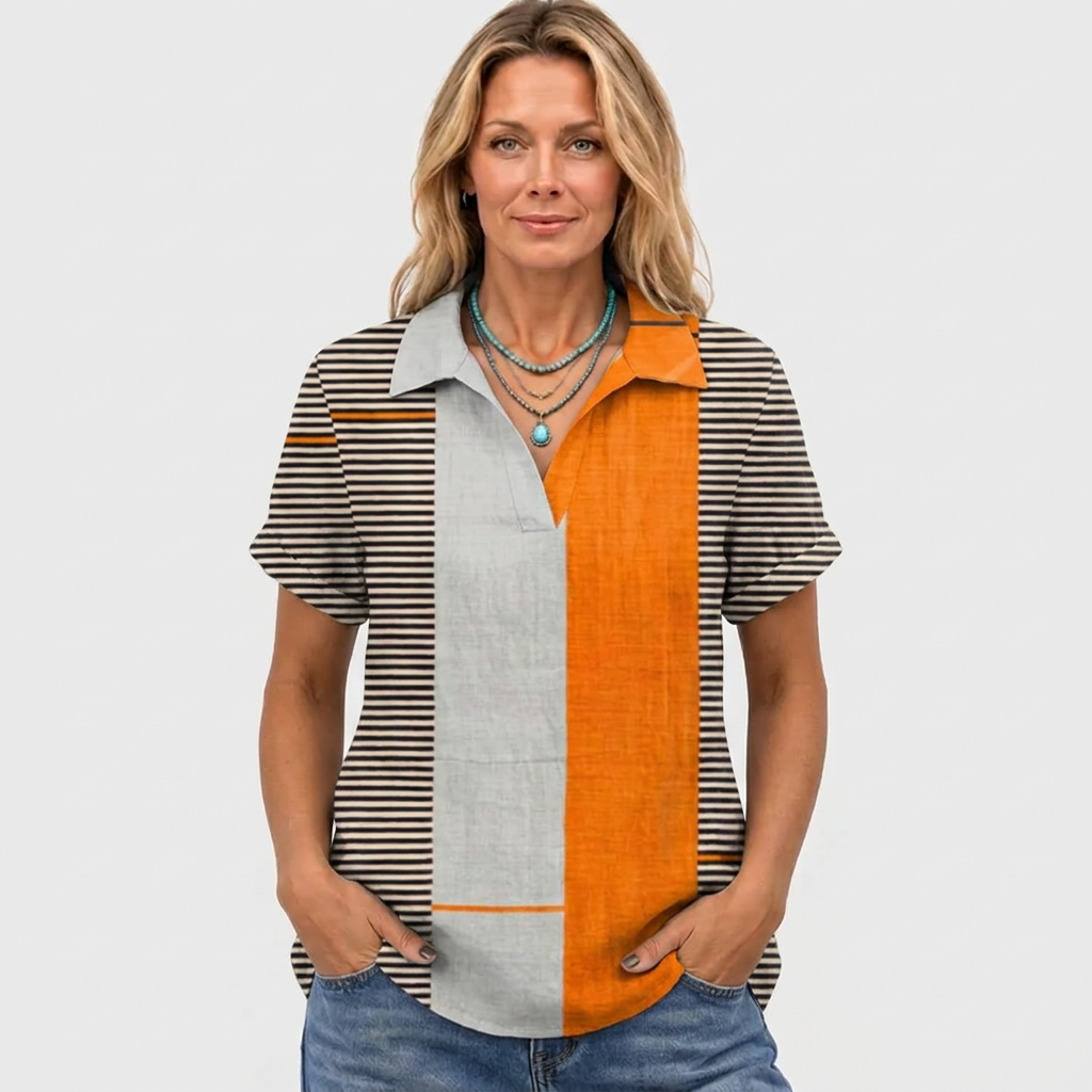 Skye™ - Colourblock Collared Top