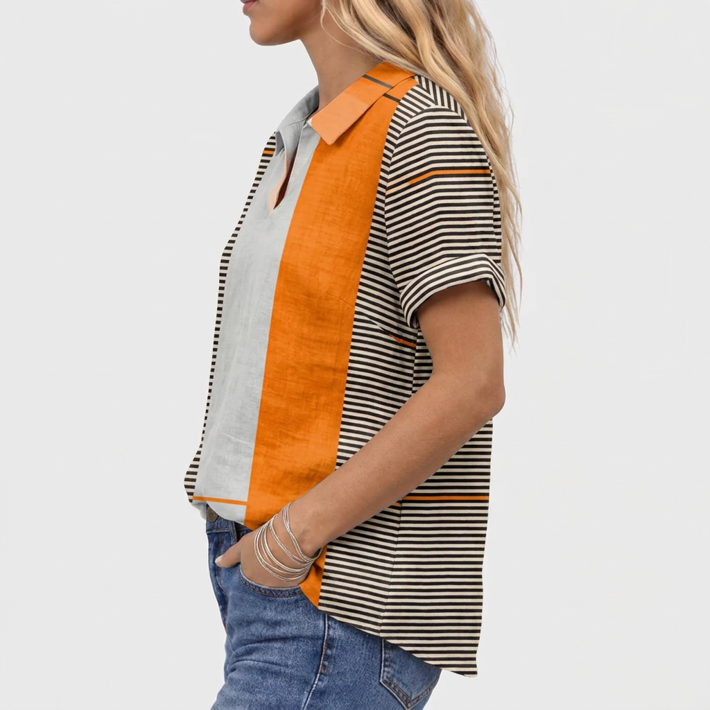 Skye™ - Colourblock Collared Top