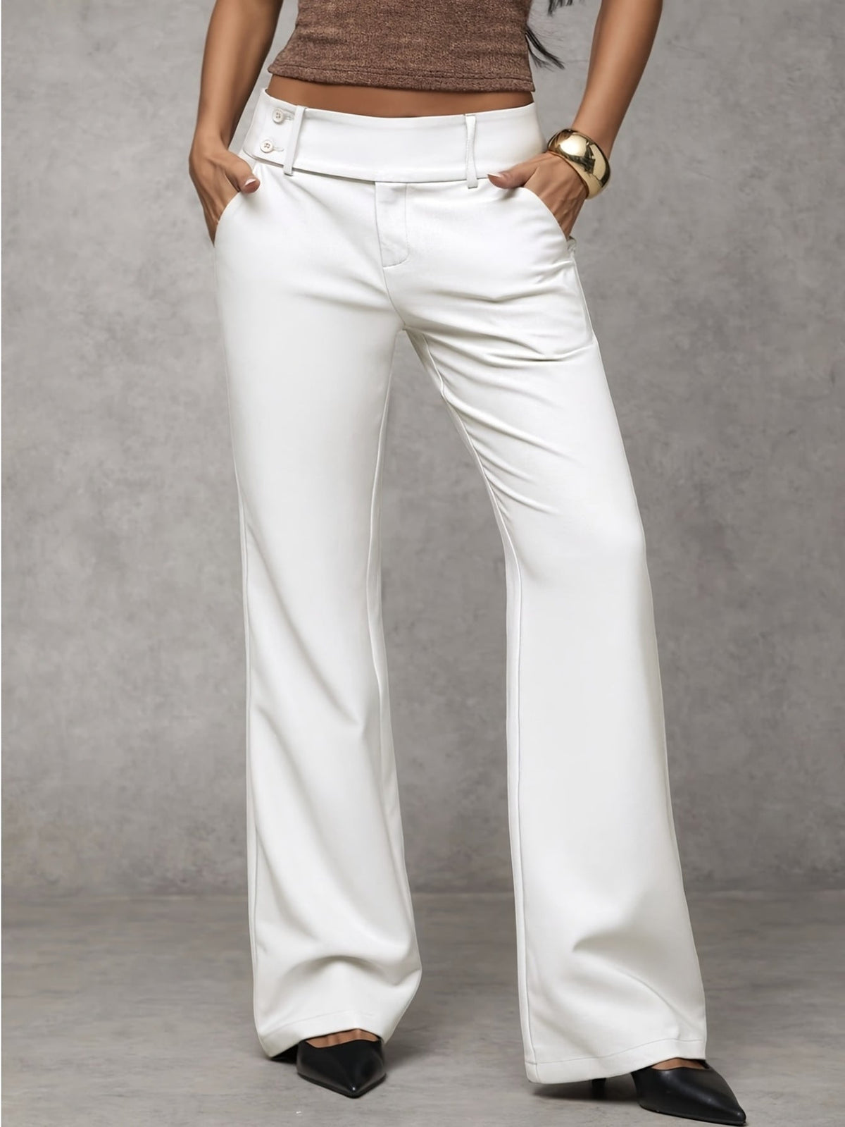 Camille™ Elegant High-Waisted Wide-Leg Trousers