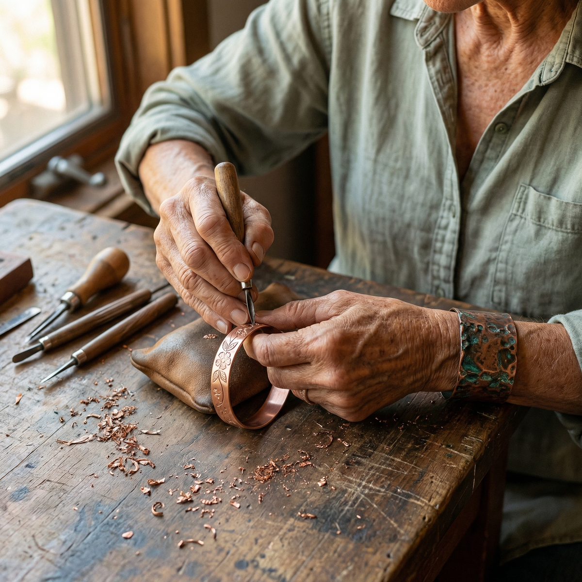 Beaumont's Bloom Copper Bracelet