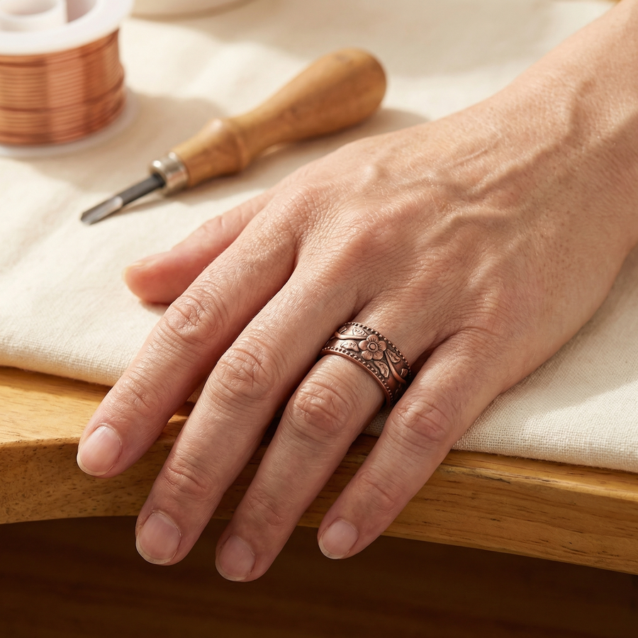 Beaumont's Petal Copper Ring