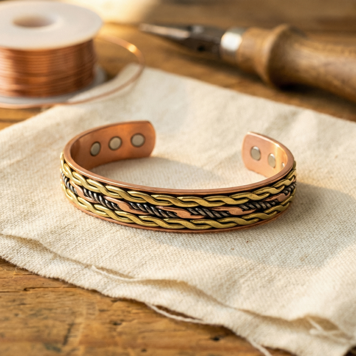 Beaumont's Weave Copper Bracelet