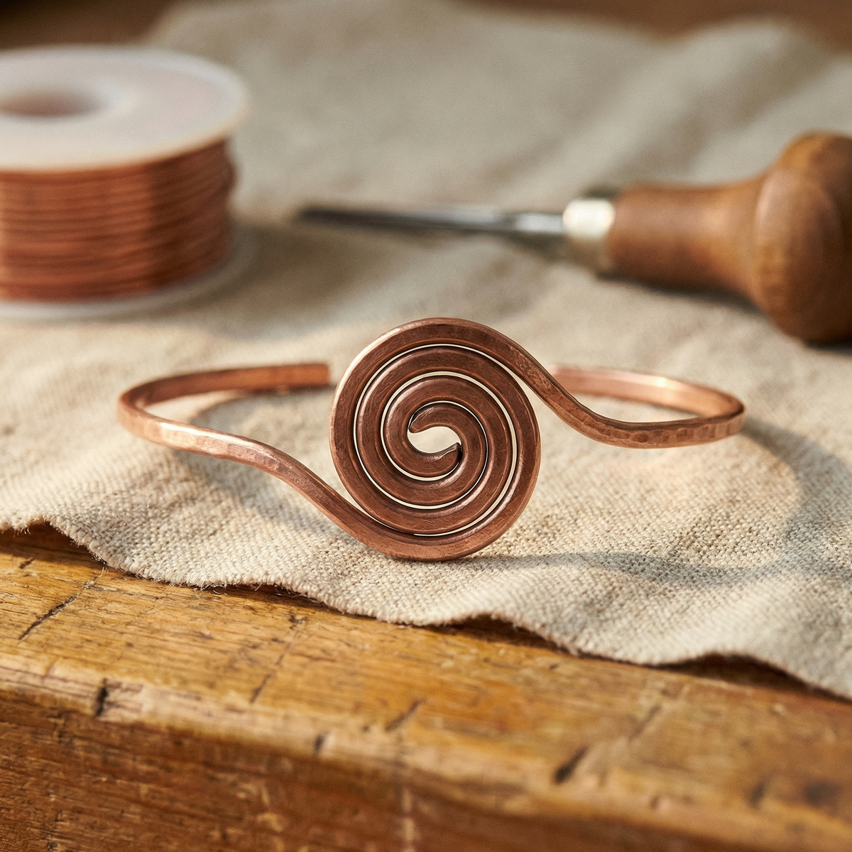 Beaumont's Coil Copper Anklet