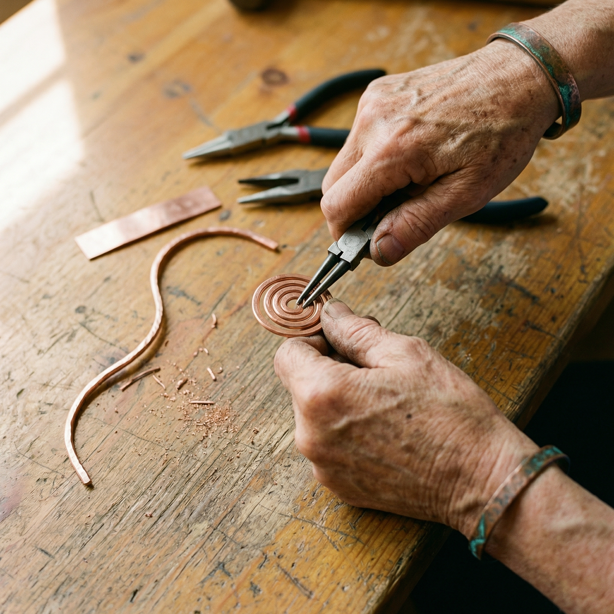 Beaumont's Coil Copper Anklet