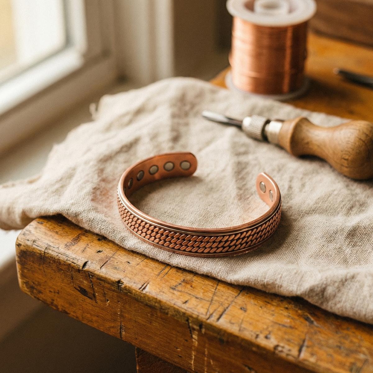 Beaumont's Wave Copper Bracelet