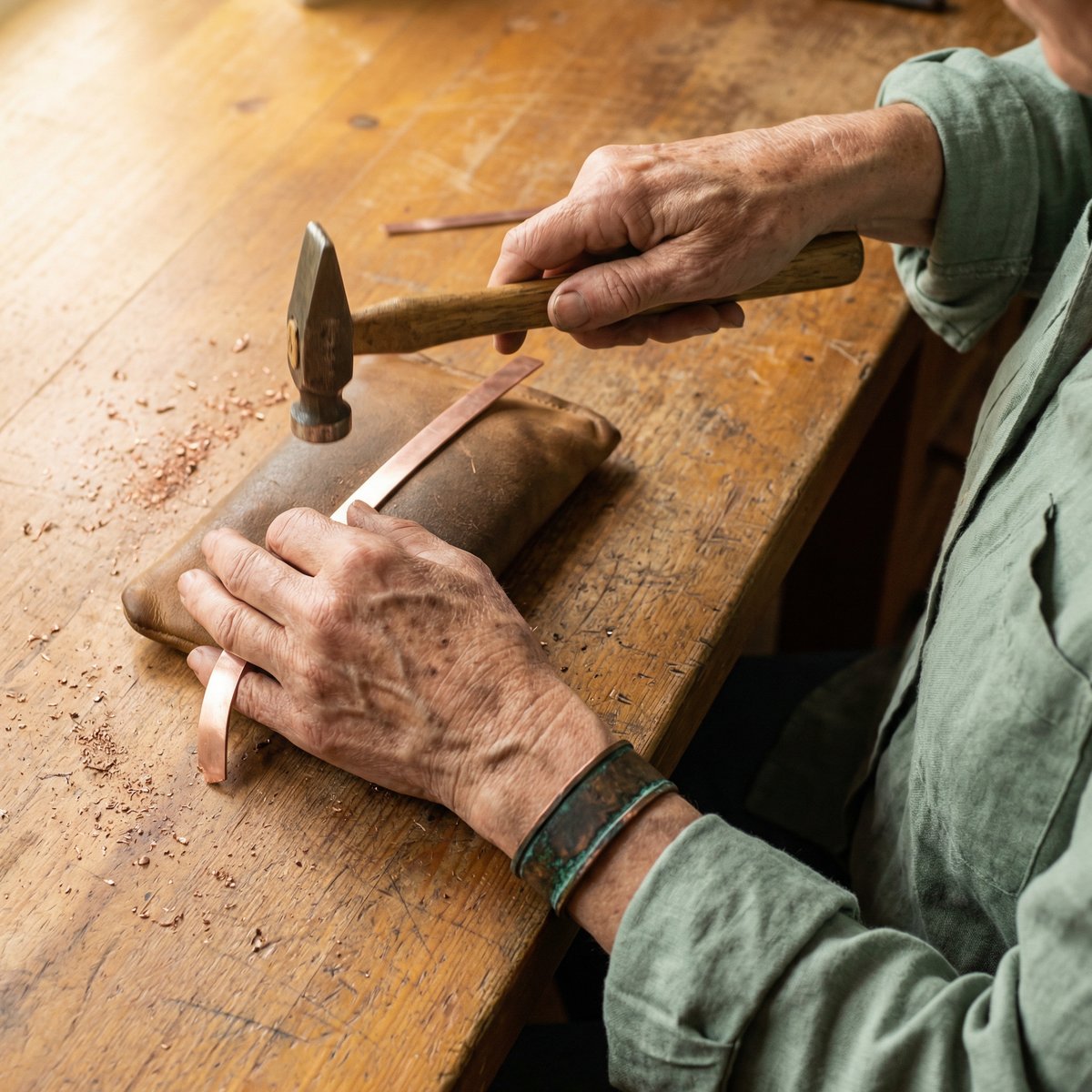 Beaumont's Jade Copper Bracelet
