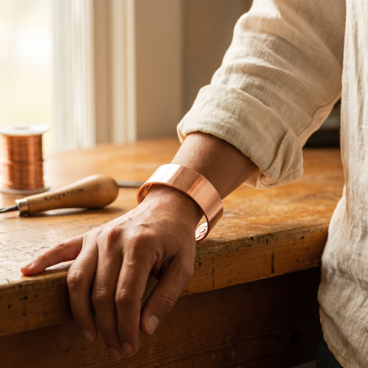 Beaumont's Anvil Copper Bracelet