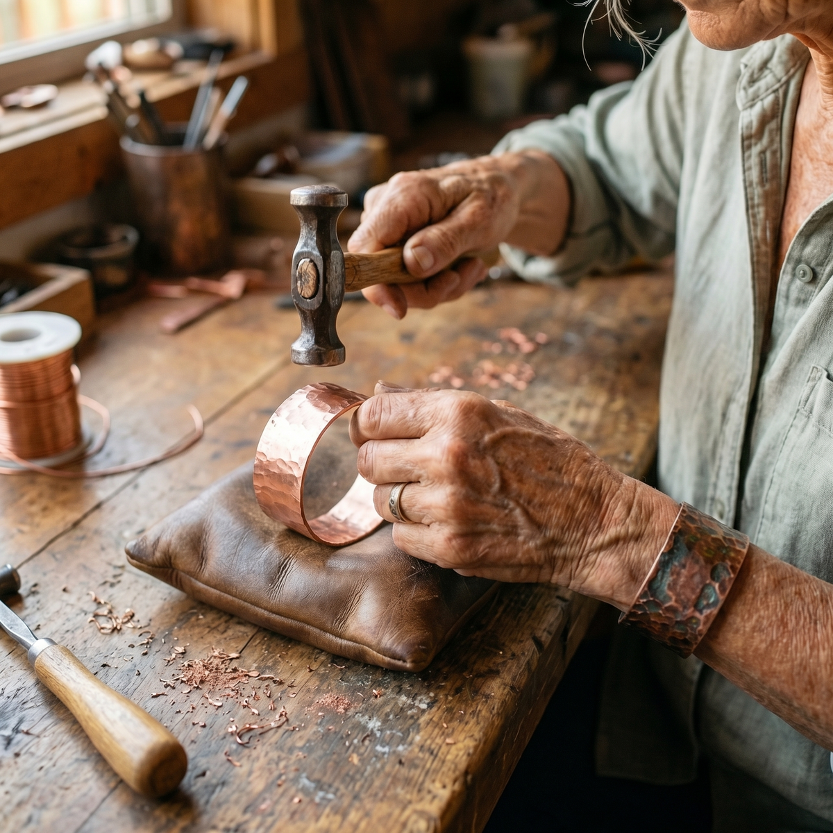 Beaumont's Anvil Copper Bracelet