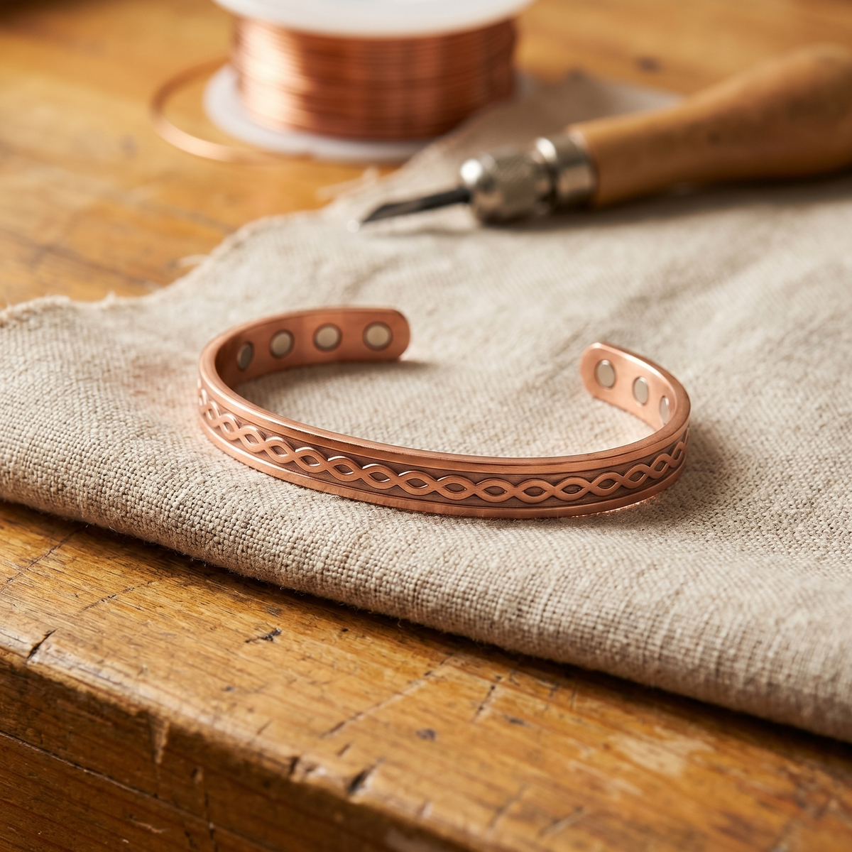 Beaumont's Current Copper Bracelet