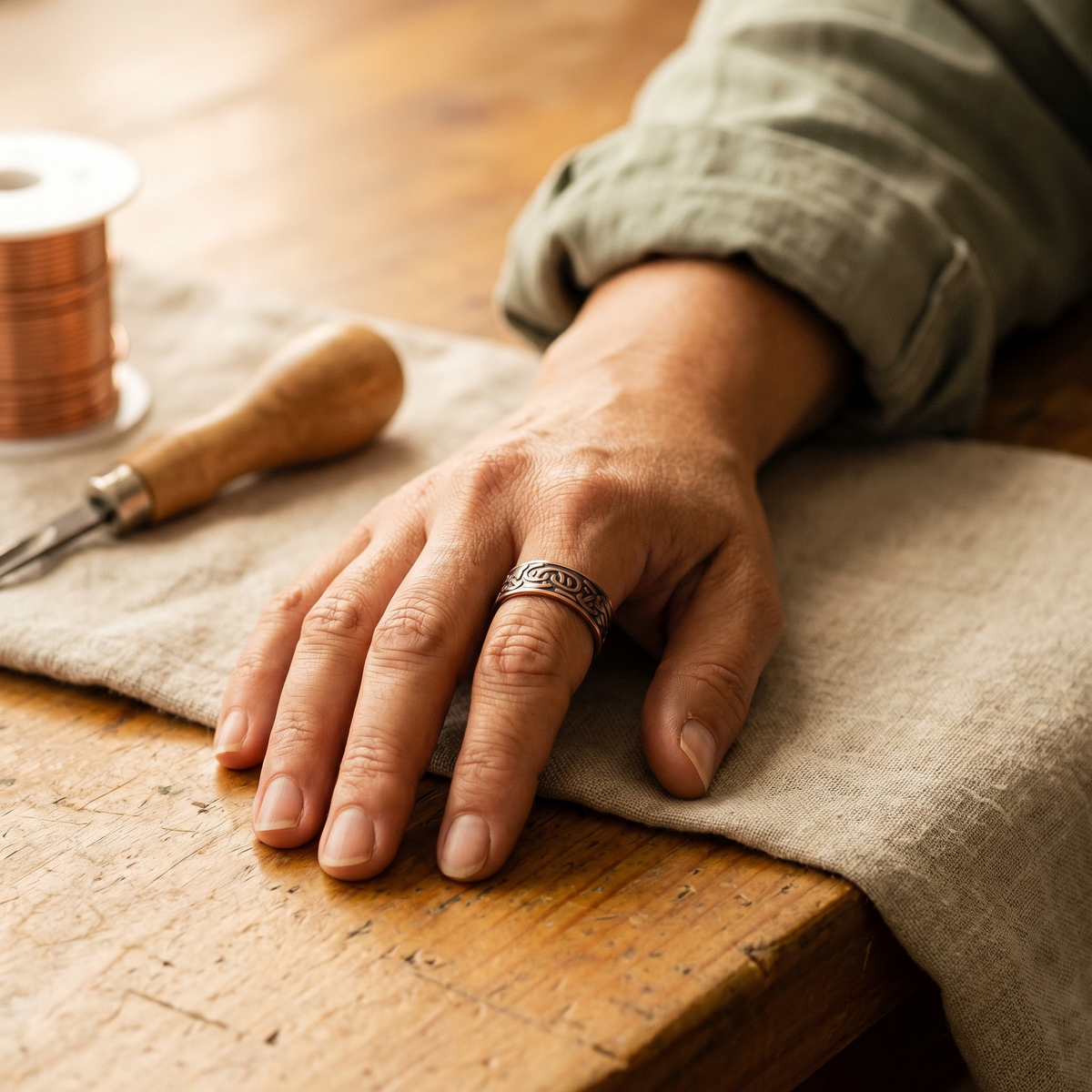 Beaumont's Burr Copper Ring