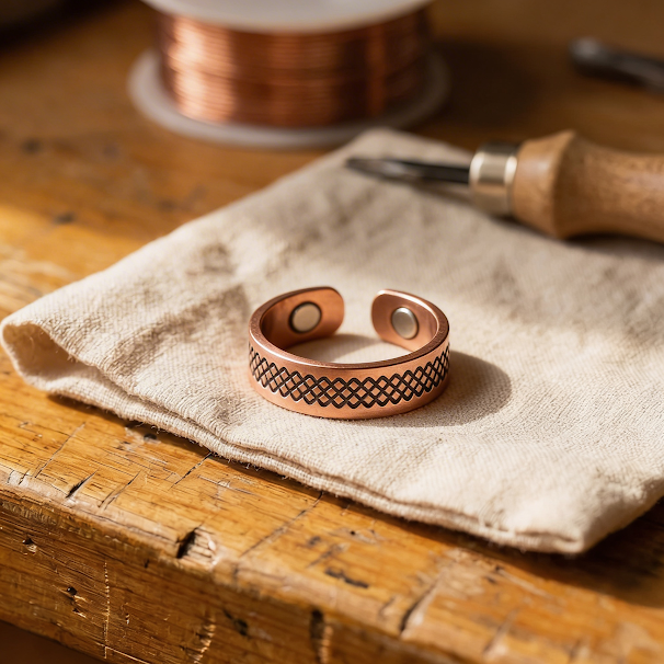 Beaumont's Grid Copper Ring