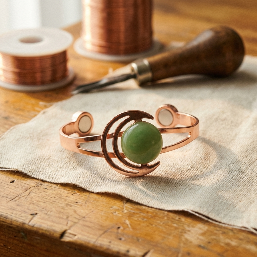Beaumont's Sphere Green Copper Bracelet