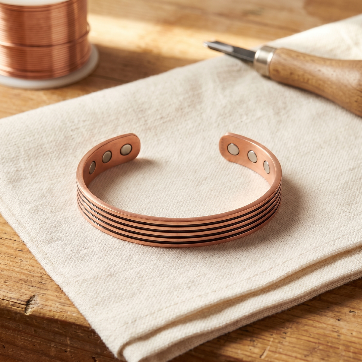 Beaumont's Sage Copper Bracelet