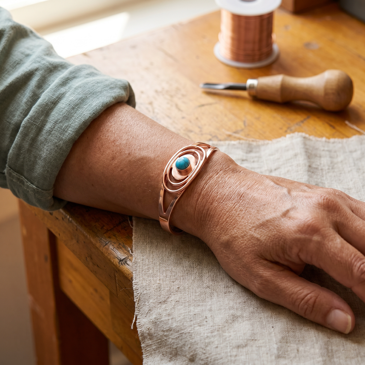 Beaumont's Sedge Copper Bracelet