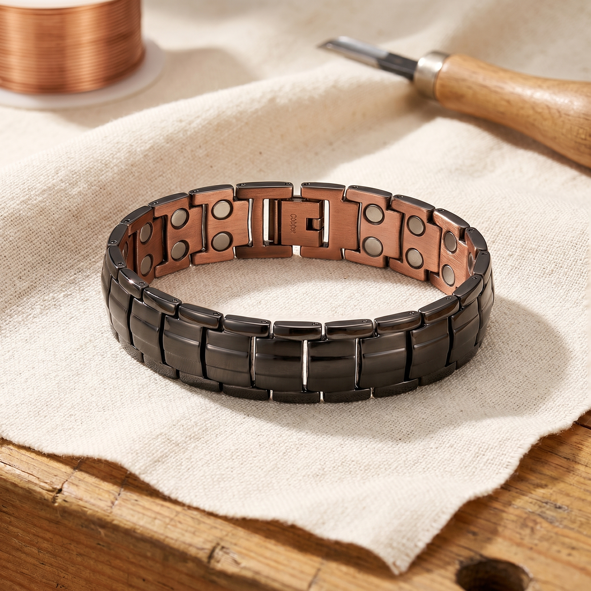Beaumont's Ochre Men's  Copper Bracelet
