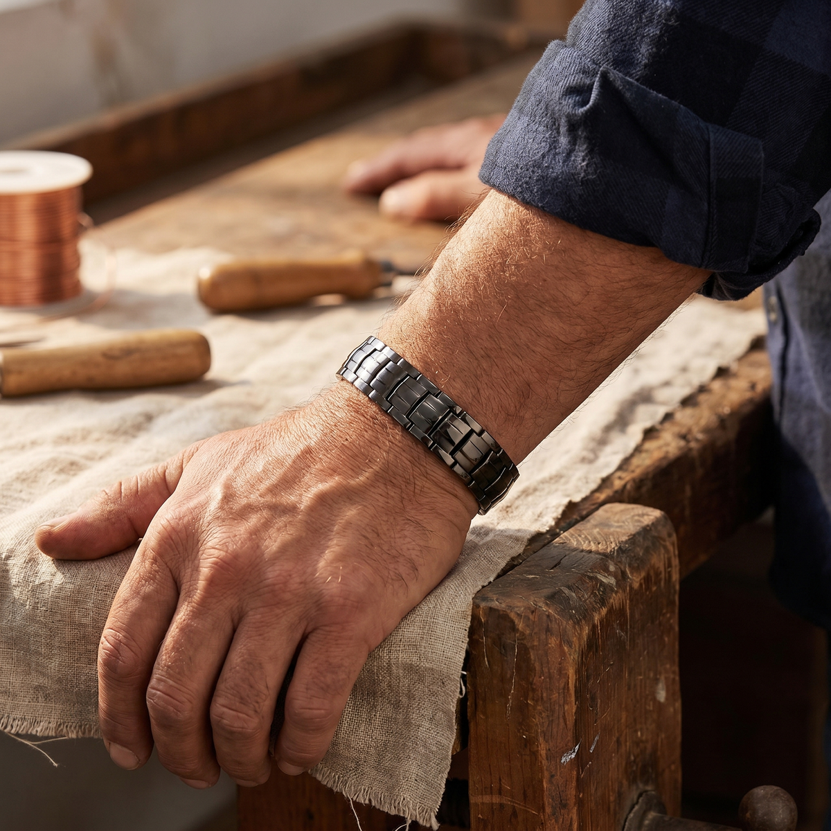 Beaumont's Ochre Men's  Copper Bracelet