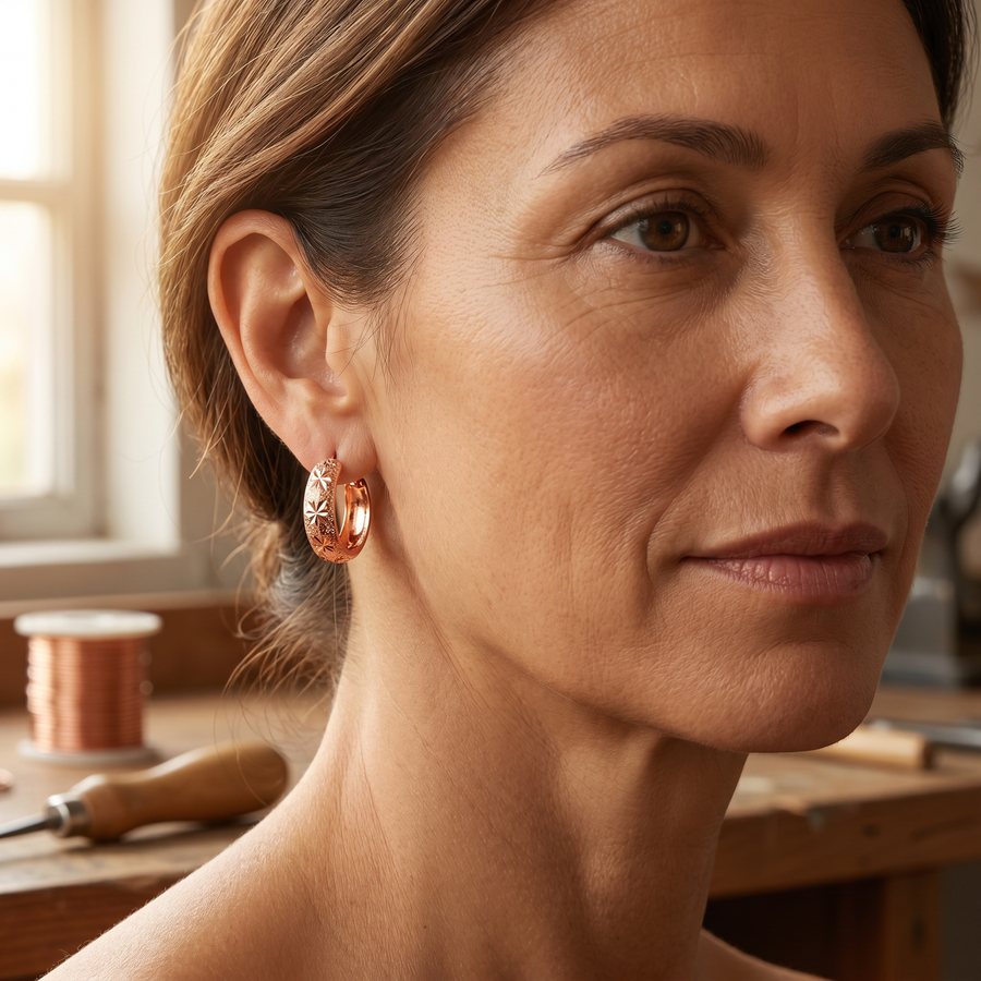 Beaumont's Dew Copper Earrings