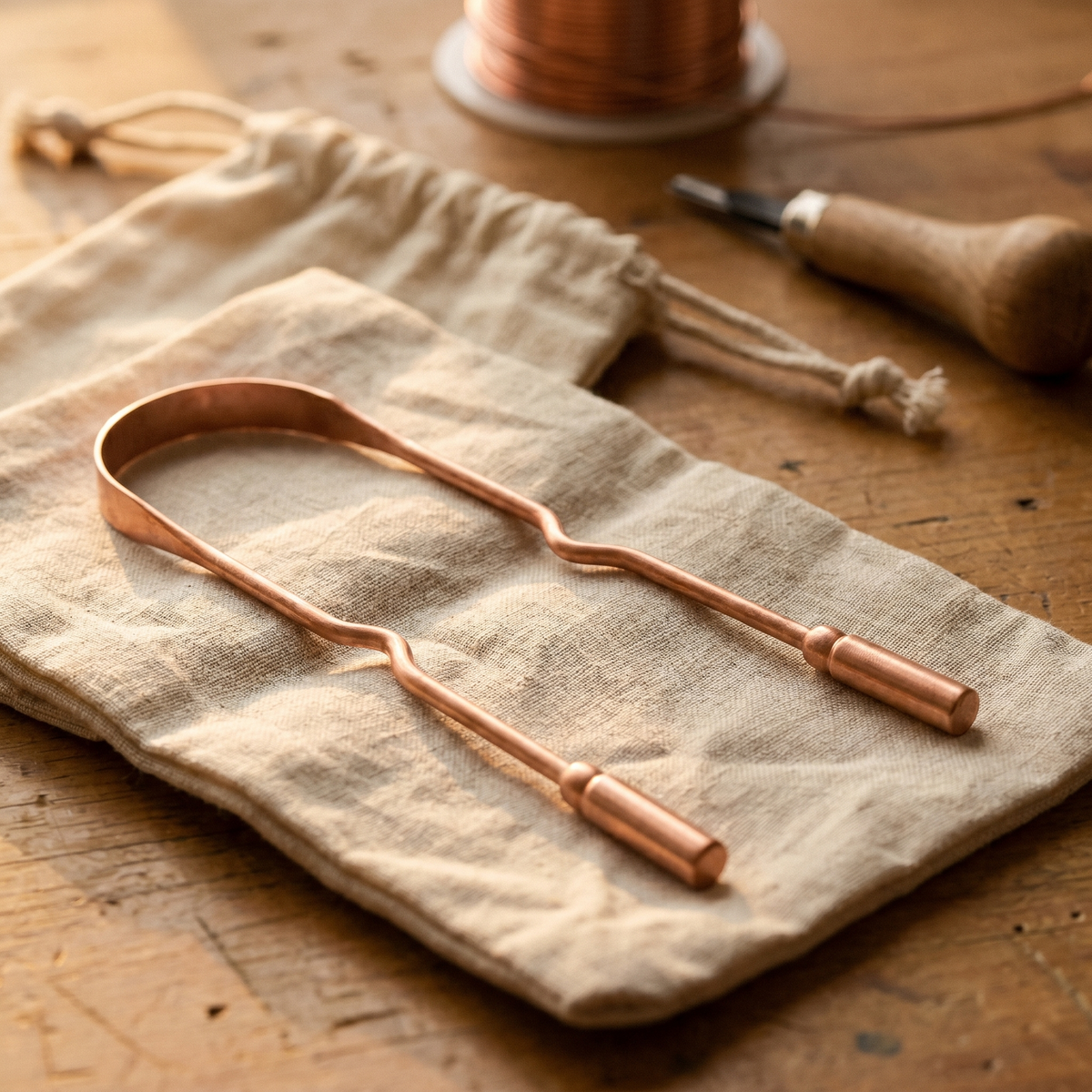 Beaumont's Pure Copper Tongue Scraper