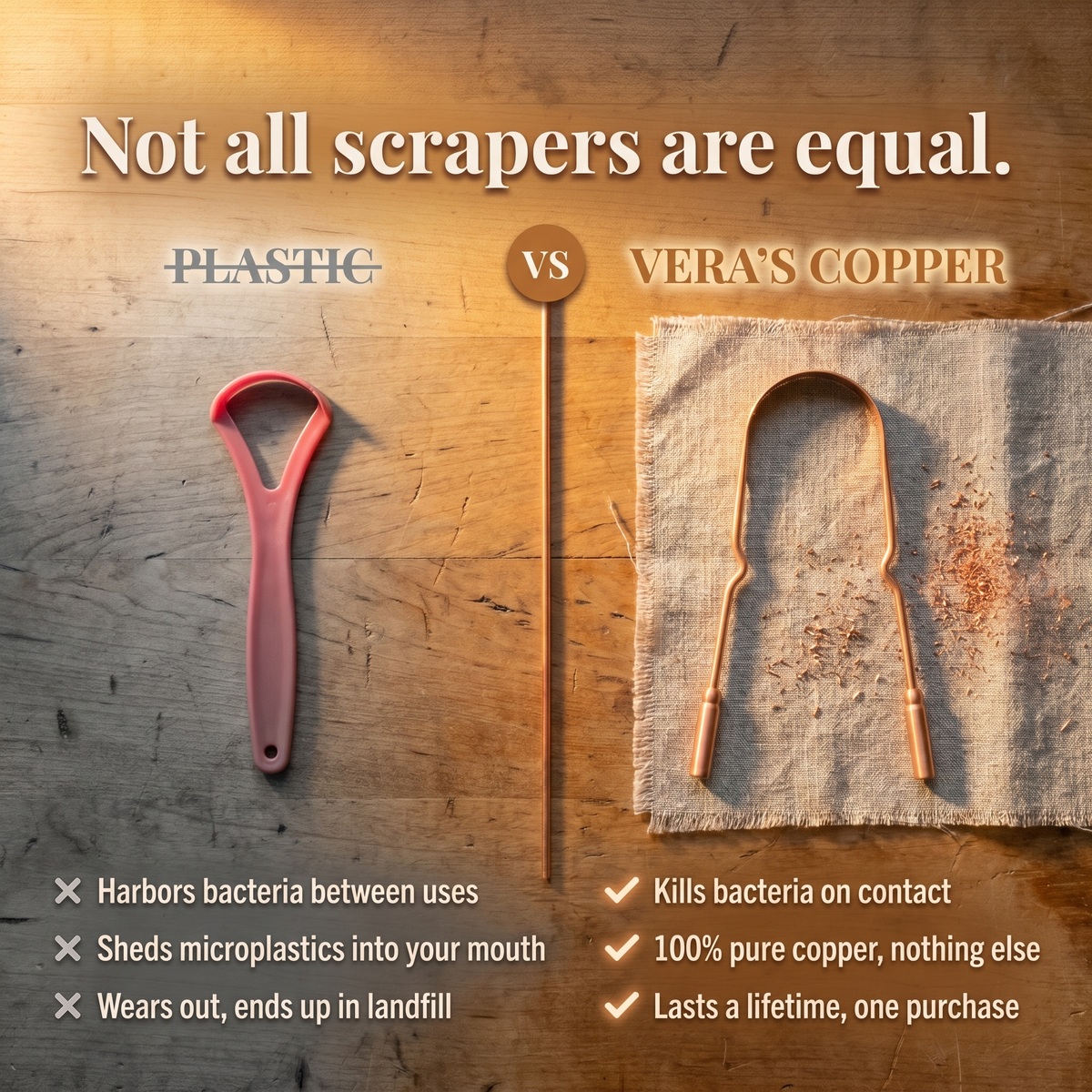 Beaumont's Pure Copper Tongue Scraper