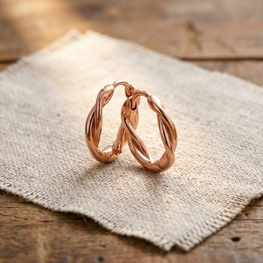 Beaumont's Wren Copper Hoop Earrings