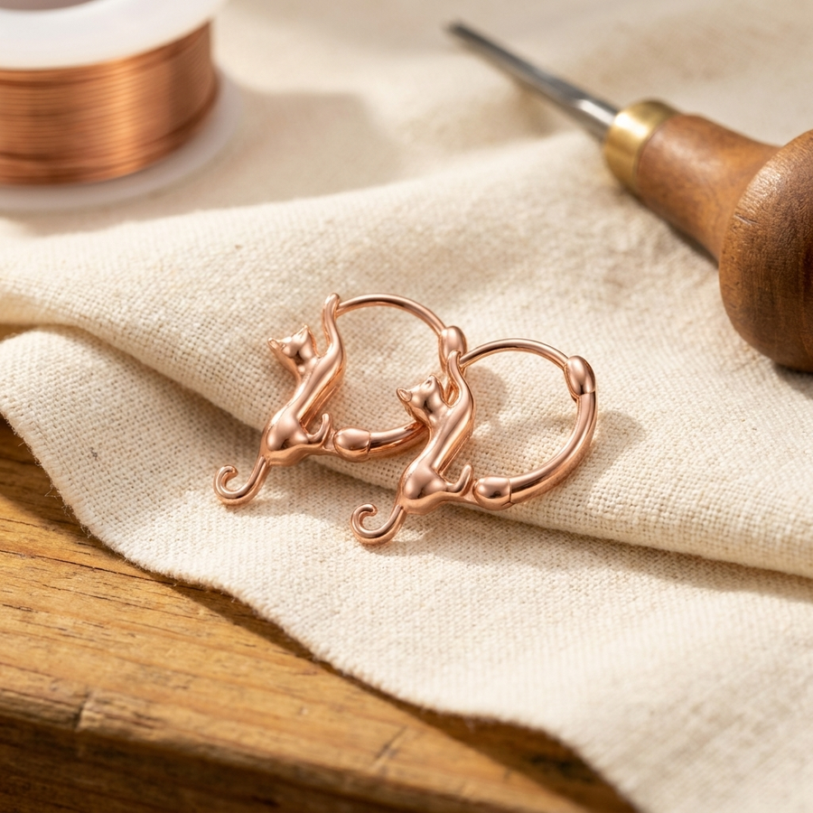 Beaumont's Swirl Copper Earrings
