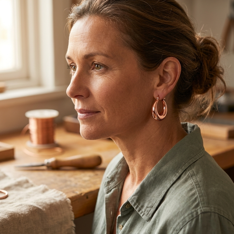 Beaumont's Marl Copper Earrings