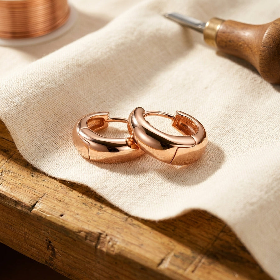 Beaumont's Linnet Copper Hoop Earrings